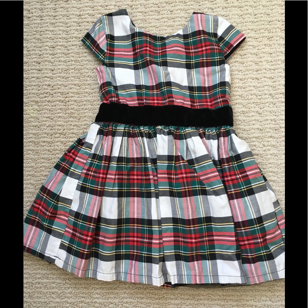 Toddler plaid holiday dress